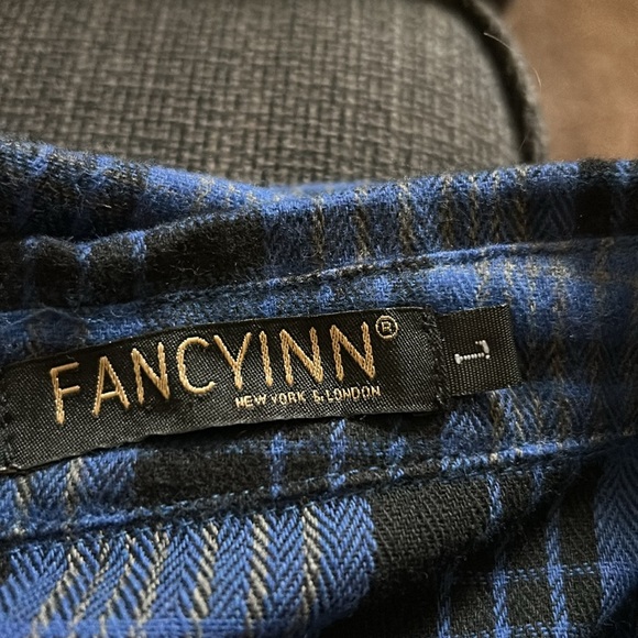 Blue and Black Plaid Women's Dress - Picture 7 of 9